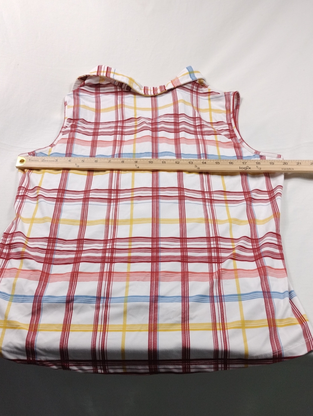 Market & Spruce Womens Sleeveless Plaid Button-Up Shirt Size 2X - Picture 9 of 9